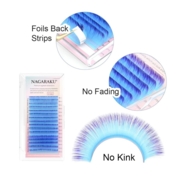 Rzęsy Nagaraku Mink Ombre easy fan niebieskie Mix C, 0.07