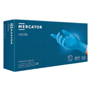 Рукавички нітрилові Mercator Nitrylex Basic неопудрені XL (100 шт/уп), блакитні
