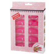 Klipsy plastikowe do usuwania lakieru hybrydowego w pudełku (10 szt. op.), rozowe
