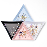 Plastic triangle for stones, pink