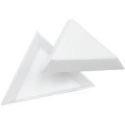 Plastic triangle for stones, white