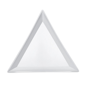 Plastic triangle for stones, white