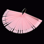 Stencil nails, fan, 12.5 cm (50 pcs. set), pink