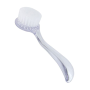 Manicure and dust brush round with handle, transparent