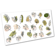 Nail art stickers Nr4068 Autumn Nr3, olive green