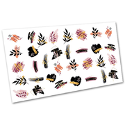 Nail art stickers Nr6138 Foliage Nr2, multicoloured