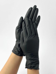 Mercator Nitrylex Black nitrila cimdi bez pulvera XS (100 gab.), melni