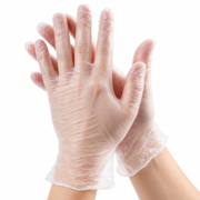 Mercator unsterile puderfreie XL-Vinylhandschuhe (100 Stück, Packung), transparent