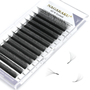 Nagaraku 3D W-shape Mix D eyelashes, 0.07, 8-12