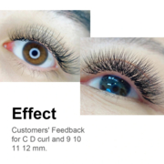 Nagaraku 3D W-shape Mix D eyelashes, 0.07, 8-12