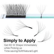 Nagaraku 3D W-shape Mix D eyelashes, 0.07, 8-12