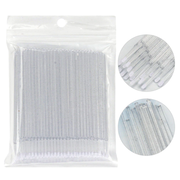 Glitter micro brush applicators (100 pcs. op), transparent
