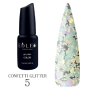 Гель-лак Edlen Confetti Glitter №05, 9мл