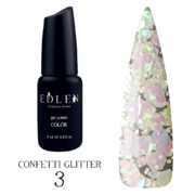Гель-лак Edlen Confetti Glitter №03, 9мл