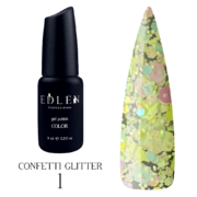 Edlen Confetti Glitter Hybrid Varnish No. 01, 9 ml