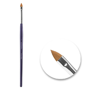 Пензлик для брів Creator Synthetic №07 пелюстка, фіолетова ручка