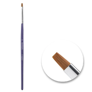 Пензлик для брів Creator Synthetic №01 тонкий прямий, фіолетова ручка