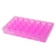 Plastic organiser for 28 compartments, pink