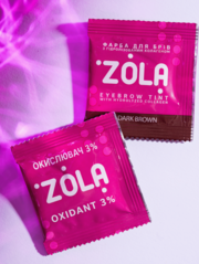 Фарба для брів Zola 04 Dark brown 5 мл + окислювач 5 мл