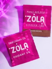 Zola Augenbrauenfärbung 02 Warmes Braun 5 ml + Aktivator Oxidationsmittel 5 ml