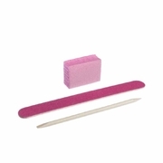 Zestaw do manicure jednorazowy Kodi 120/120 grit, różowy